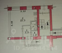 1-комн.кв., 30 м², этаж 1