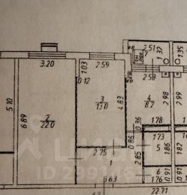 2-комн.кв., 58 м², этаж 3