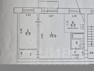 2-комн.кв., 43 м², этаж 5