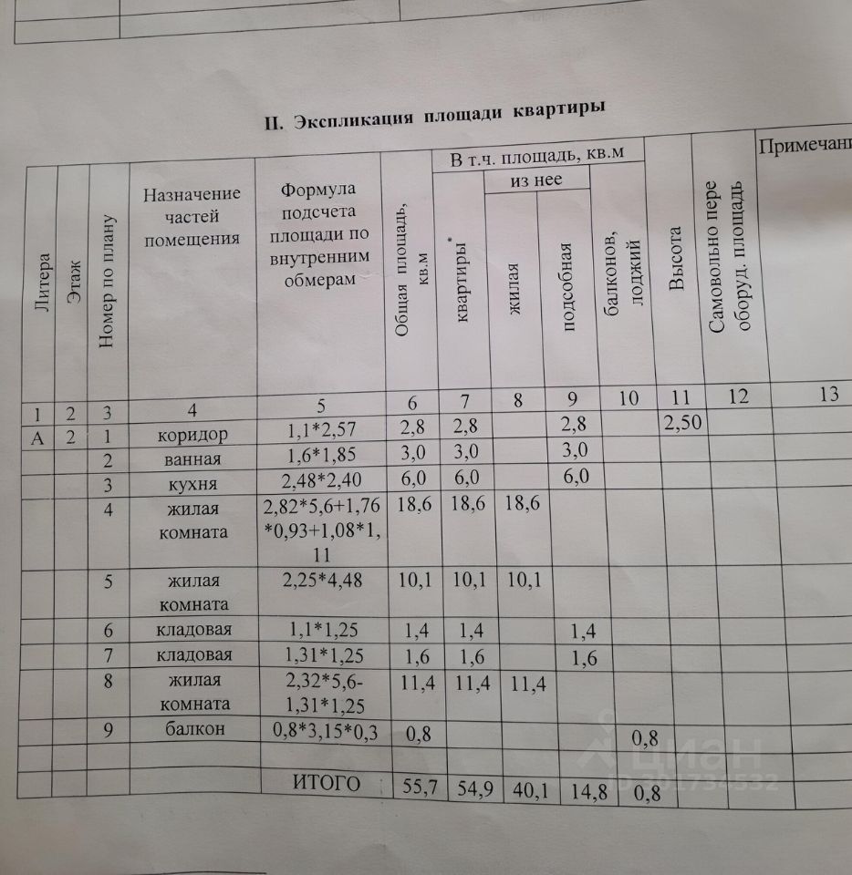 Аренда трехкомнатной квартиры 55,7м² Красноармейская ул., 14, Подпорожье,  Ленинградская область, Подпорожский район - база ЦИАН, объявление 301734532