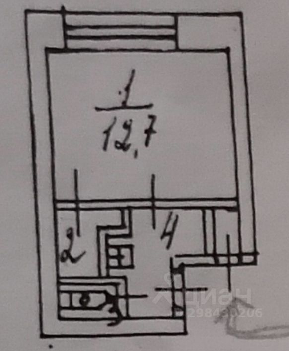 Продажа однокомнатной квартиры 19м² ул. Победы, 8, Протвино, Московская ...