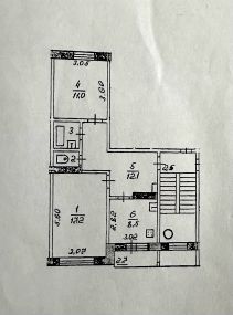 2-комн.кв., 53 м², этаж 4