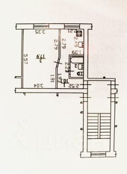 1-комн.кв., 30 м², этаж 2