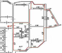 2-комн.кв., 67 м², этаж 3