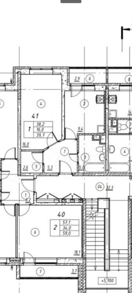 Продажа однокомнатной квартиры 39.7м² ул. Загородная, к6, Раменское ...