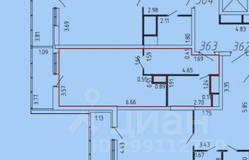 студия, 33 м², этаж 9