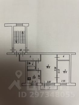 2-комн.кв., 45 м², этаж 4