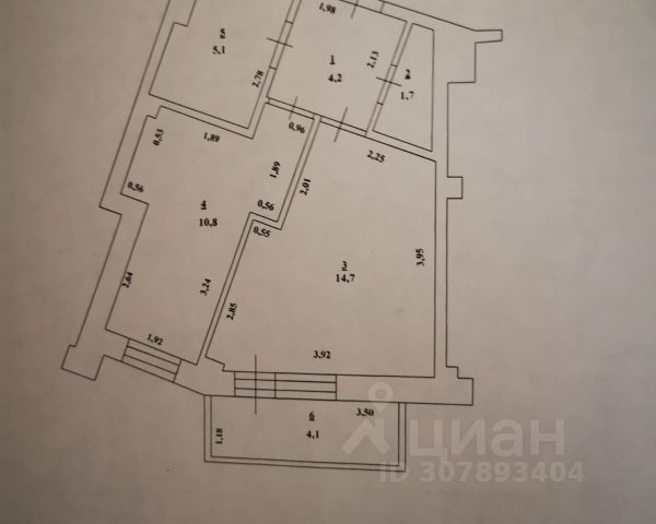 1-комн., 40 м², 6/7 этаж