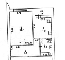 1-комн.кв., 47 м², этаж 5