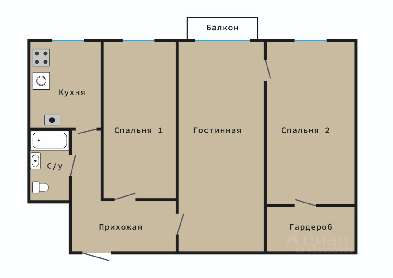 Купить 3-комнатную квартиру в пятиэтажке на улице Лермонтова в городе Рязань,  продажа 3-комнатных квартир в пятиэтажном доме. Найдено 1 объявление.