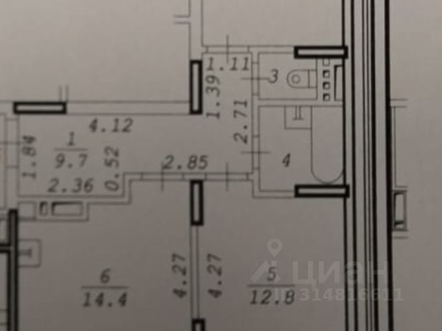 2-комн., 58,6 м², 11/17 этаж