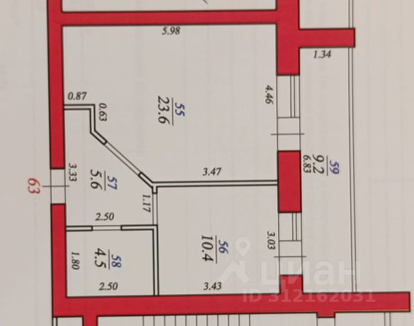 1-комн., 48,7 м², 10/17 этаж
