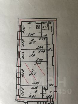 4-комн.кв., 89 м², этаж 5