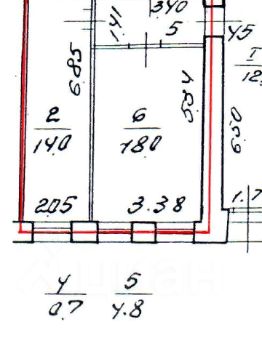 1-комн.кв., 38 м², этаж 1