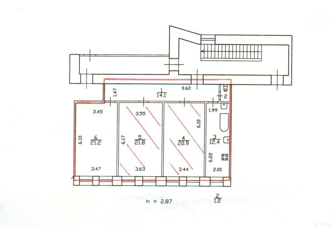 Купить трехкомнатную квартиру 91м² Большой Казачий пер., 11, Санкт ...