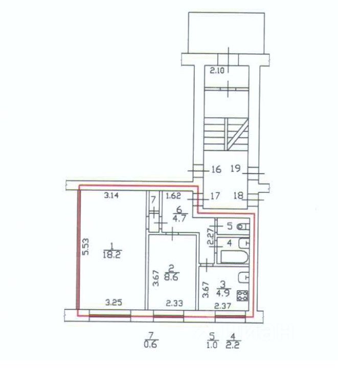 Продается2-комн.квартира,40,2м²