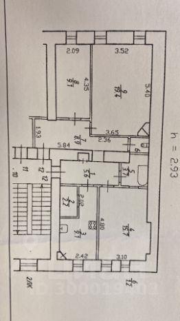 3-комн.кв., 75 м², этаж 4