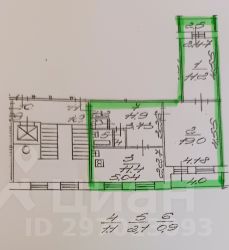 2-комн.кв., 58 м², этаж 3