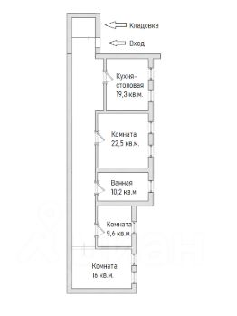 3-комн.кв., 103 м², этаж 2