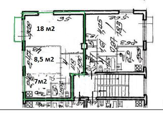 2-комн.кв., 42 м², этаж 3