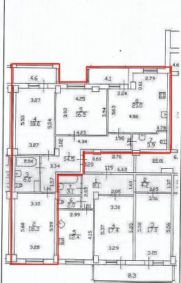 3-комн.кв., 98 м², этаж 2