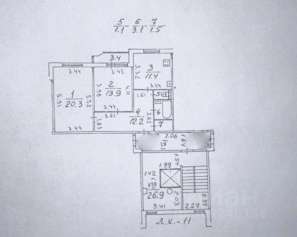 2-комн., 63,5 м², 4/10 этаж