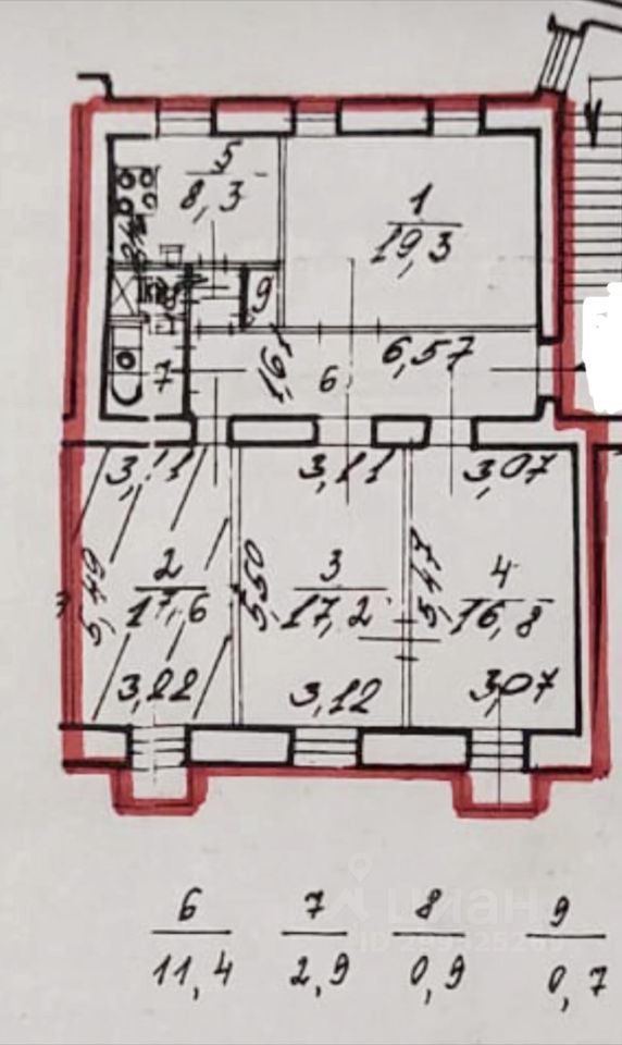 Продается4-комн.квартира,95,7м²