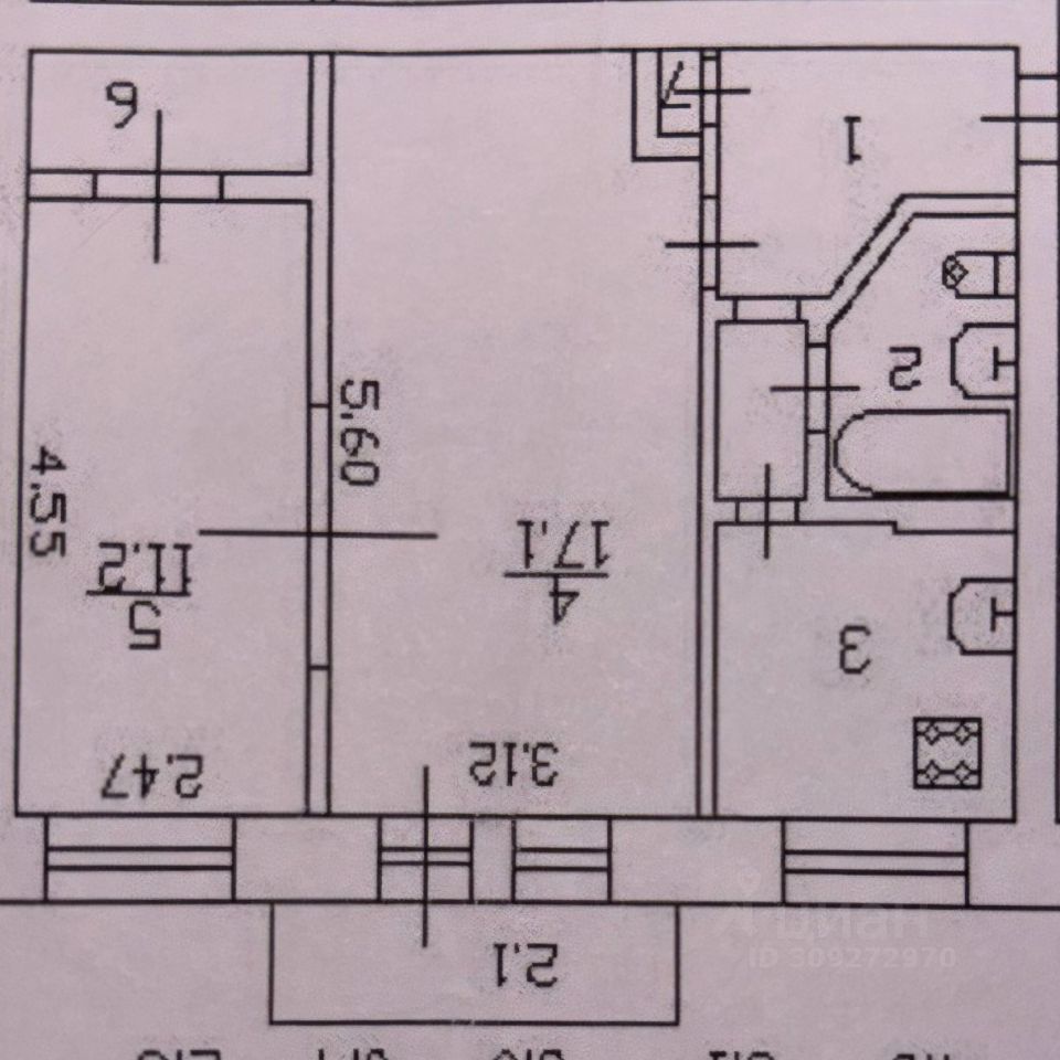 Продается2-комн.квартира,45м²