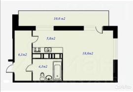 1-комн.кв., 34 м², этаж 10