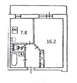 1-комн.кв., 32 м², этаж 9