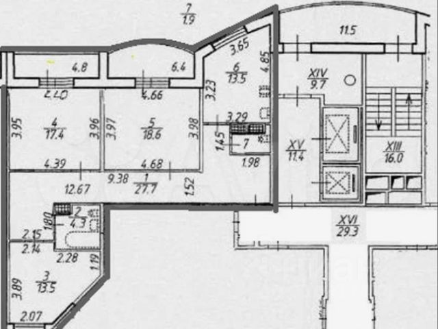 3-комн., 97 м², 3/20 этаж