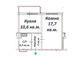 1-комн.кв., 37 м², этаж 12
