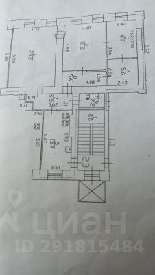 3-комн.кв., 88 м², этаж 4