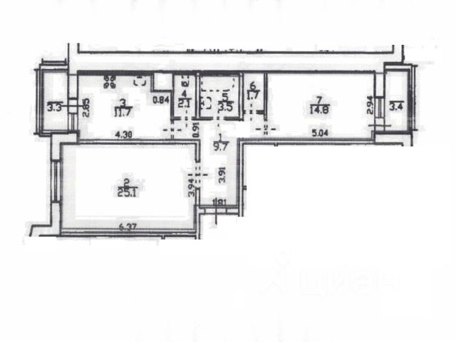 2-комн., 68,6 м², 4/23 этаж