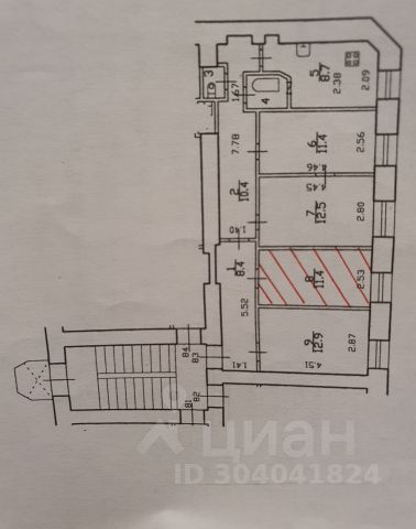 4-комн., 78,8 м², 6/7 этаж