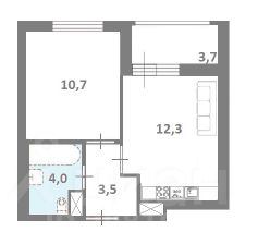 1-комн.кв., 34 м², этаж 6