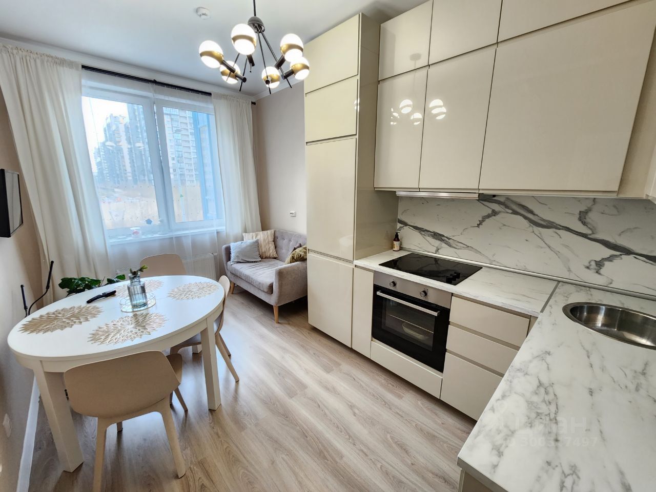 Продажа двухкомнатной квартиры 52,3м² наб. Матисова канала, 5,  Санкт-Петербург, м. Проспект Ветеранов - база ЦИАН, объявление 300347497