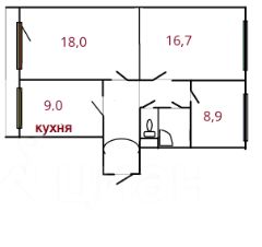 3-комн.кв., 71 м², этаж 6