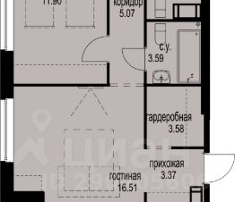 3-комн.кв., 139 м², этаж 7