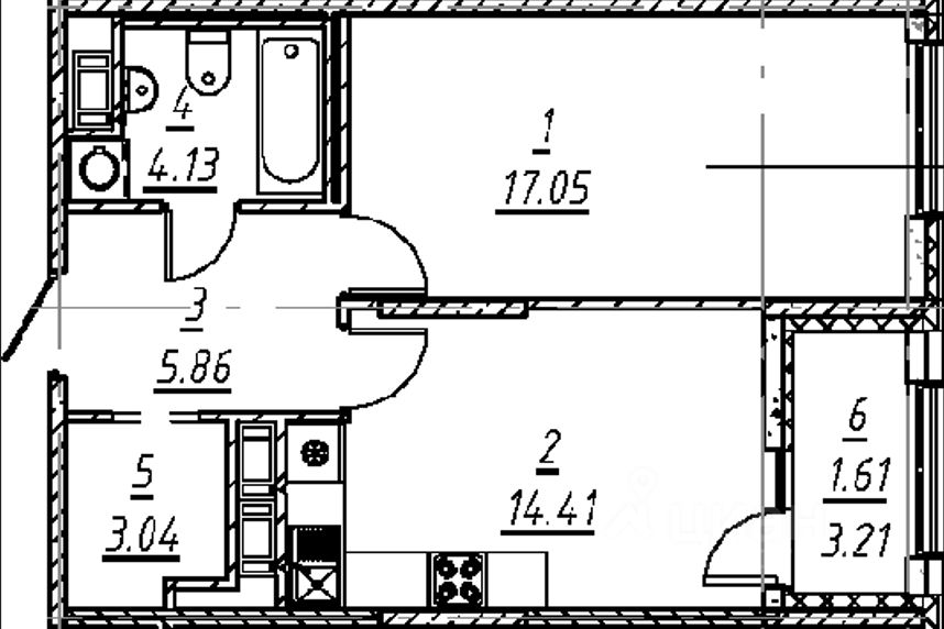 Продается1-комн.квартира,46,4м²