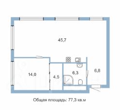 2-комн.апарт., 83 м², этаж 9