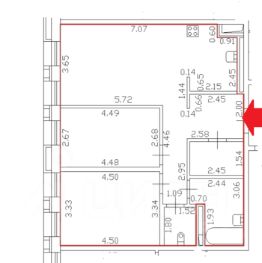 2-комн.кв., 77 м², этаж 2