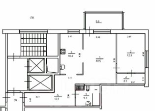 2-комн.кв., 63 м², этаж 8