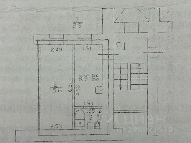 Студия, 27,4 м², 1/5 этаж