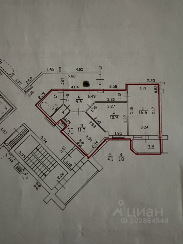 Продажа двухкомнатной квартиры 54.3м² Парашютная ул., 54, Санкт ...