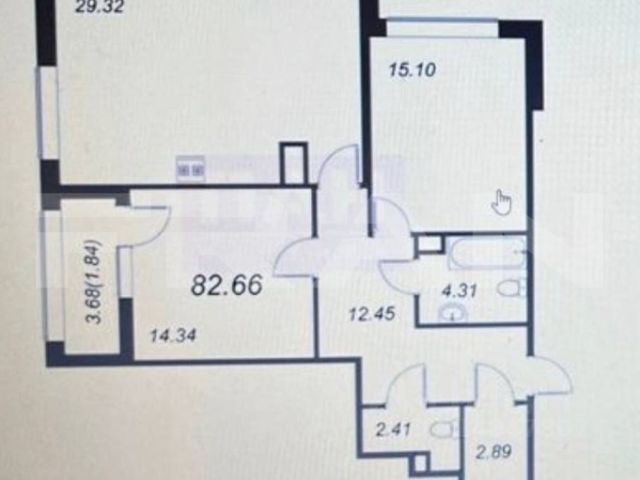 2-комн., 80 м², 2/8 этаж