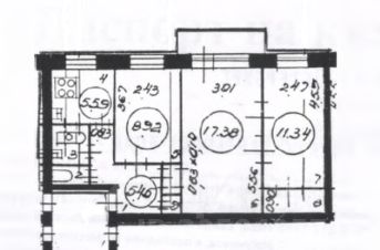 3-комн.кв., 55 м², этаж 5