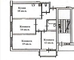 3-комн.кв., 77 м², этаж 11
