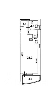 студия, 29 м², этаж 14