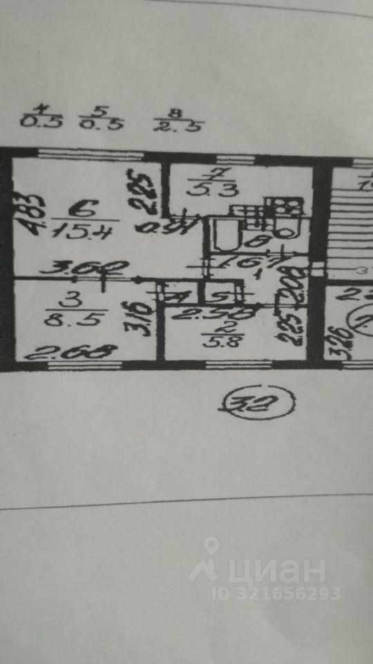 Продается3-комн.квартира,42м²